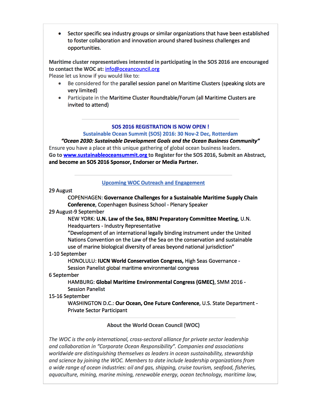 WOC News Release 2016-08-29-WOC-Ensures-Industry-Involvement-in-Law-of-the-Sea-Negotiations