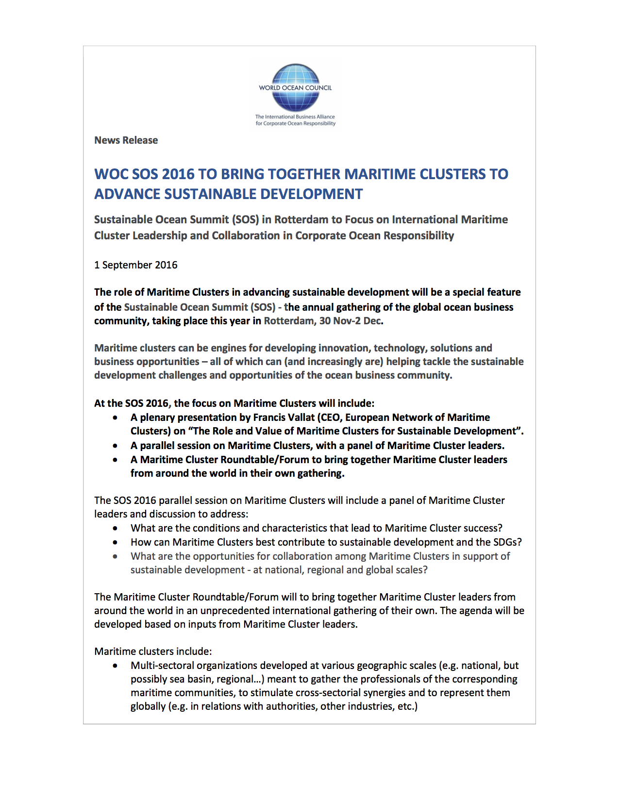 WOC News Release 2016-08-29-WOC-Ensures-Industry-Involvement-in-Law-of-the-Sea-Negotiations