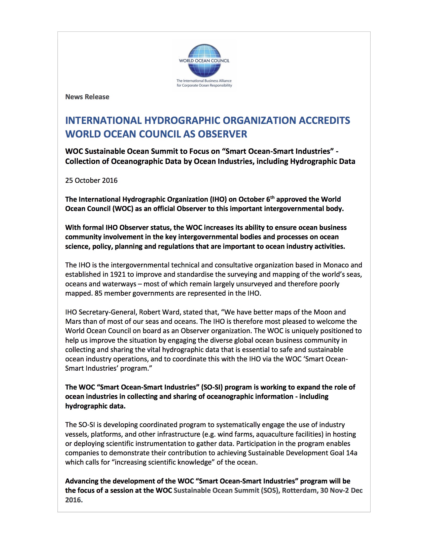 WOC-News-Release-2016-10-25-International-Hydrographic-Organization-Approves-WOC-Observer-Status