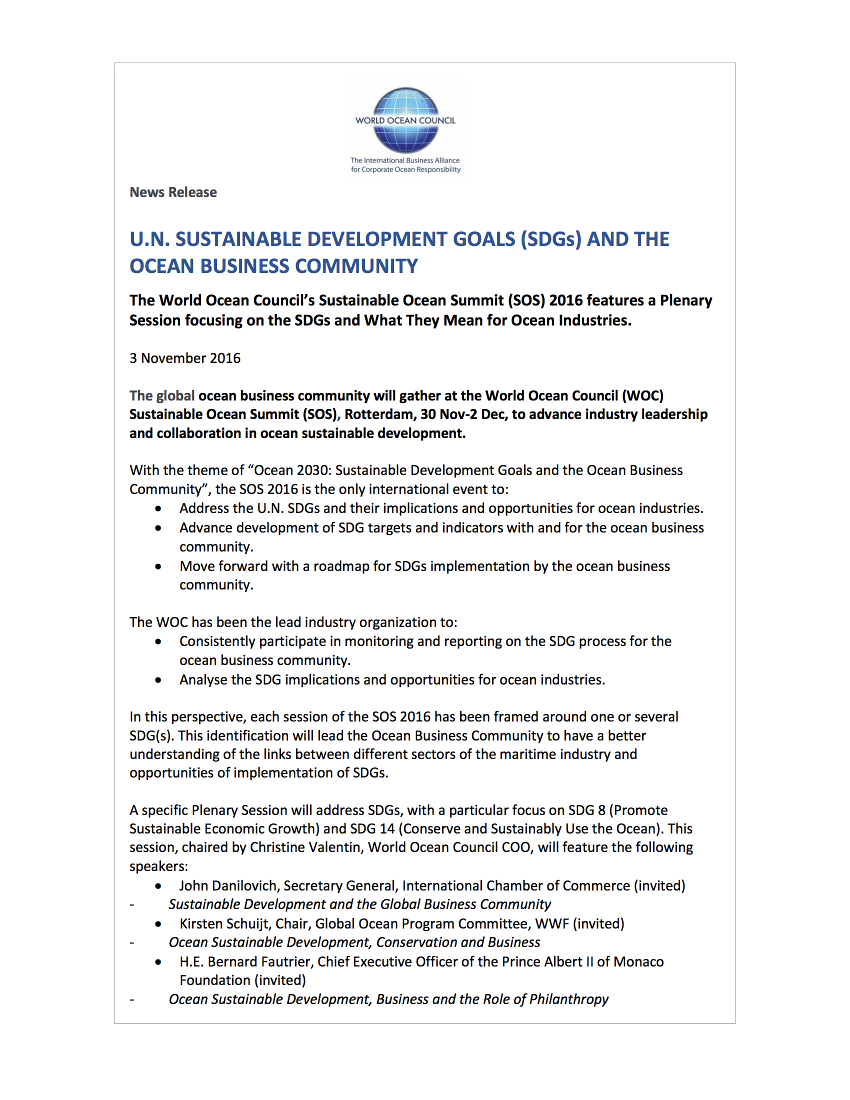 WOC-News-Release-2016-11-03-SOS-2016-to-Focus-on-Sustainable-Development-Goals
